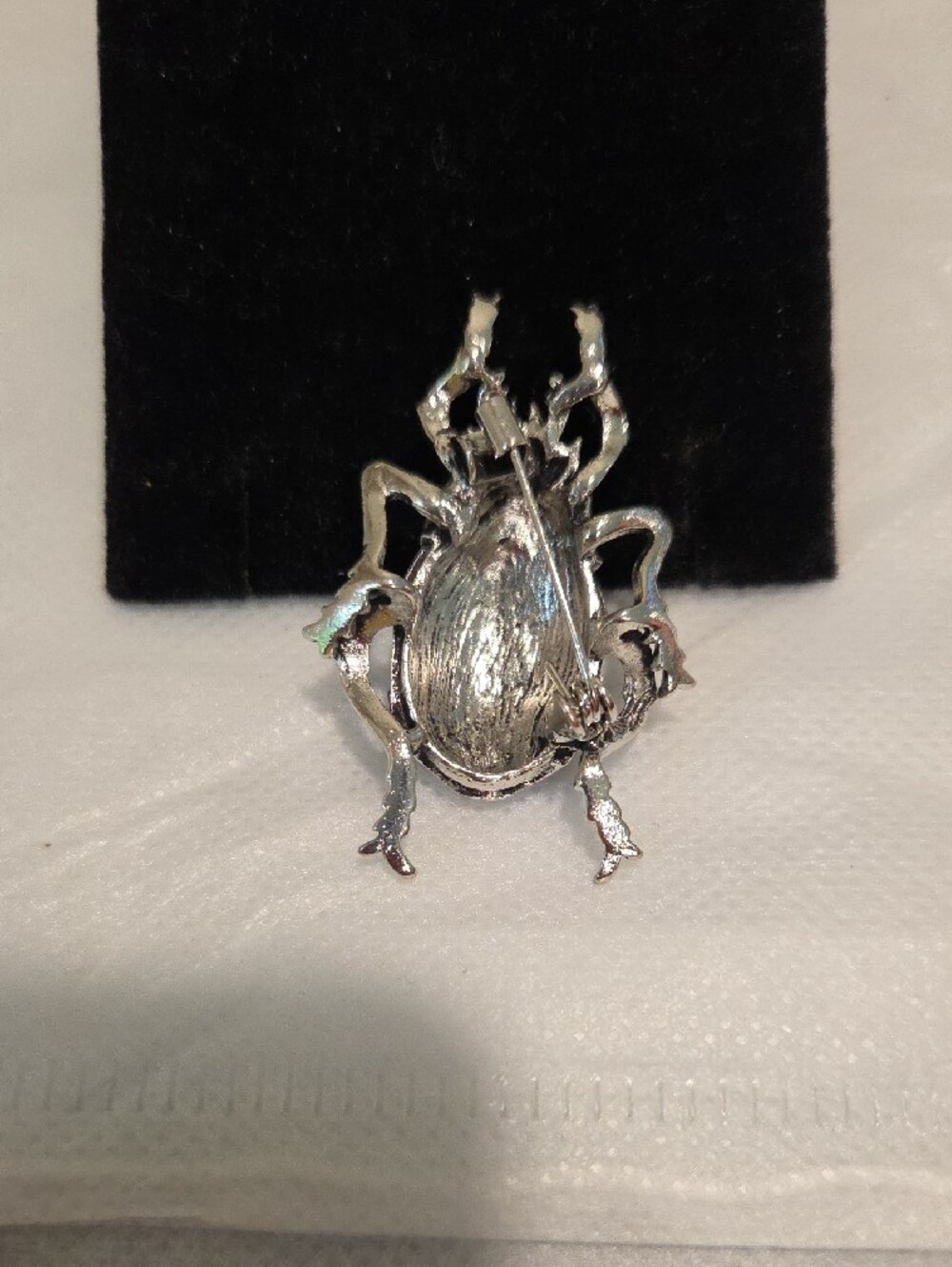 Multi-color Beetle Brooch With Rhinestone Acents - Picture 2 of 4